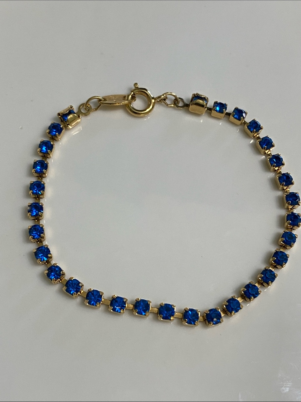 OAK Gold Bracelet with Royal Blue Stones